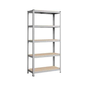 Songmics Polica za pohranu 180x90x40 cm Srebrna