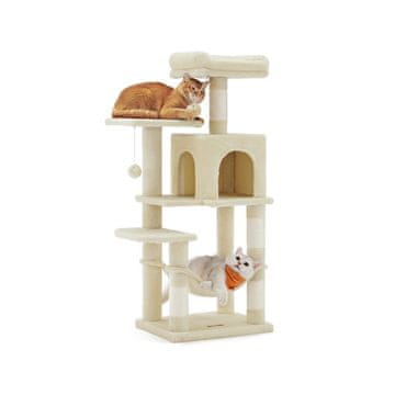 Songmics Mačji toranj 45x35x112 cm Bež