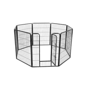 Songmics Igraonica za kućne ljubimce 8 panela 77x100 cm crna