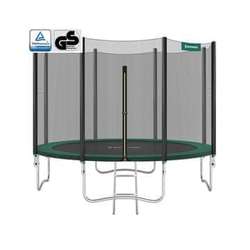 Songmics Trampolin Okrugli trampolin sa sigurnosnom mrežom 366x270 cm Zeleno