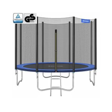 Songmics Trampolin okrugli trampolin s sigurnosnom mrežom 244 cm plavi