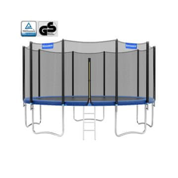 Songmics Trampolin okrugli trampolin s sigurnosnom mrežom 244 cm plavi