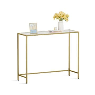 Songmics Konzolni stol 100x35x80 cm Zlatni
