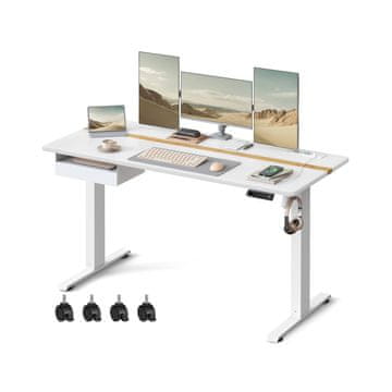 Songmics Visoko podesivi stol 70x160x72-120 cm bijeli