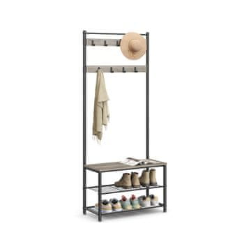 Songmics Vješalica za kapute 70x32x175 cm Greige