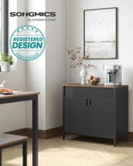 Songmics Ormarić za pohranu 80x40x76 cm smeđi