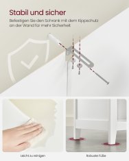 Songmics Kupaonska ormarić 2 ladice podesivi razdjelnik 2 košare za pohranu