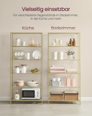 Songmics Polica s 6 polica 30x80x1773 cm prozirna