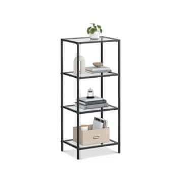 Songmics Polica s 4 police 40x30x95 cm crna