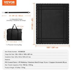 VEVOR Mreža za teret 305x267 cm Crna