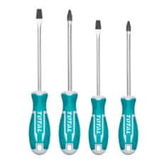 Total One-Stop Tools 4-dijelni set odvijača, CRV/ SL5.5X100mm/SL6.5X150mm/ PH1X100mm/ PH2X150mm (THT250604)