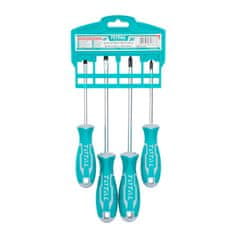 Total One-Stop Tools 4-dijelni set odvijača, CRV/ SL5.5X100mm/SL6.5X150mm/ PH1X100mm/ PH2X150mm (THT250604)