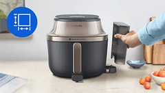 Philips NA547/07 friteza na vrući zrak s parom, 7,2 L, 2000 W, crna