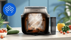 Philips NA547/07 friteza na vrući zrak s parom, 7,2 L, 2000 W, crna