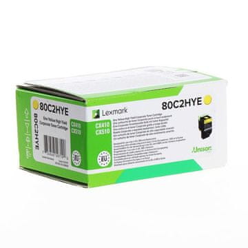 Lexmark 80C2HYE HC žuti, originalni toner