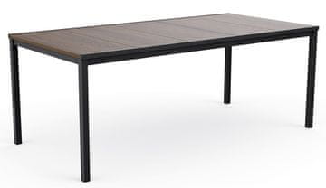 KETER PORTO vanjski stol 200cm, orah dekor, metalna konstrukcija, 8 osoba