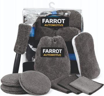 Farrot Set za pranje automobila: spužva, četka, krpa od mikrovlakana, 9 komada.
