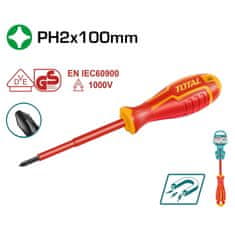 Total One-Stop Tools Izolirani odvijač PH2*100mm /IND (THTISPH2100)
