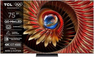 TCL 75C81K 4K UHD TV, QD-Mini, HDR Premium