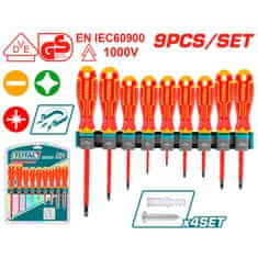 Total One-Stop Tools 9-dijelni set izoliranih odvijača/ INDUSTRIAL (THTIS596)