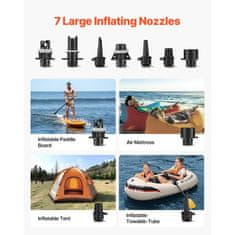 VEVOR Električna pumpa za paddle board visok tlak 20 PSI dimenzije 235x141x130 mm