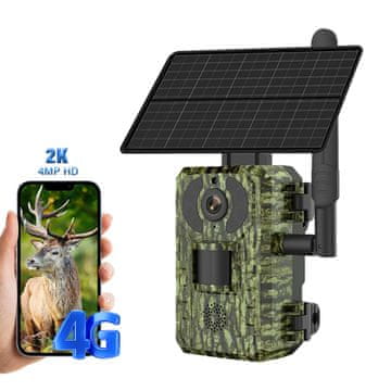 Secutek 4G 2K lovačka kamera H10 sa solarnim panelom