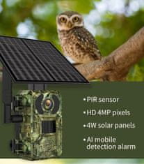 Secutek 4G 2K lovačka kamera H10 sa solarnim panelom