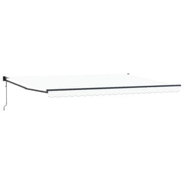 Vidaxl Nadstrešnica Bijelo 500 × 300 cm Poliester i metal