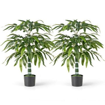 Northix Set 2 umjetnih bambusova stabala 100 cm s posudama i fleksibilnim granama