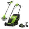 Greenworks Set kosilice za travu 36 cm GEN2 48 V (2 x 24 V) + trimer 25 cm + 2 x 4 Ah baterije i punjač