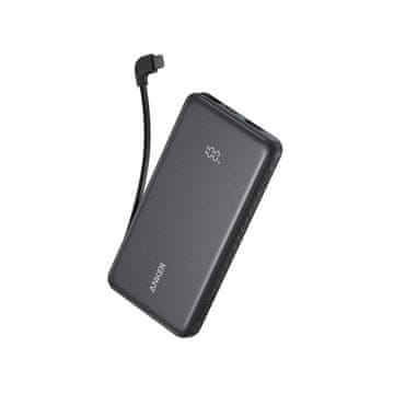 Anker Zolo Powerbank 10000 mAh, 22,5W s ugrađenim USB-C kabelom, crn