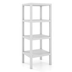 Northix Plastična 4-slojna polica za odlaganje 38x32,5x99 cm