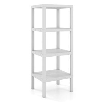 Northix Plastična 4-slojna polica za odlaganje 38x32,5x99 cm