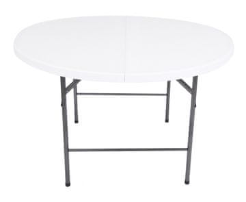 Rojaplast Stol za Catering Ø122 cm - Sklopivi, Čvrsti HDPE Materijal, Bijeli