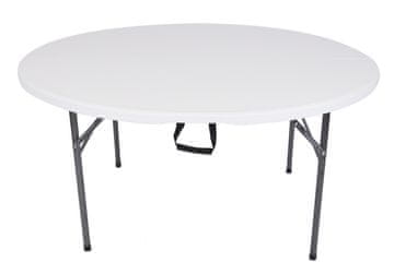 Rojaplast Okrugli sklopivi catering stol, crne boje, 152 cm - HDPE čelik