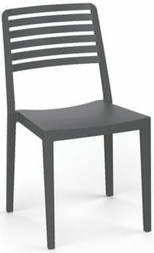 Rojaplast Fotelja ROW od recikliranog materijala - crna, UV otporna