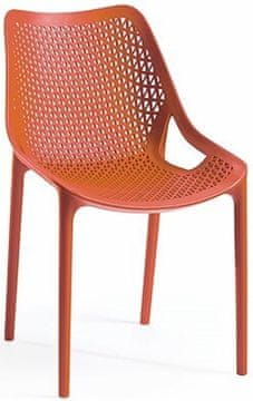 Rojaplast Elegantna Fotelja BILROS - Cihlovocrvena, UV Otporna, do 150 kg