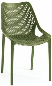 Rojaplast Fotelja RECANATI - Elegantna olivno zelena sjedalica za vanjske prostore