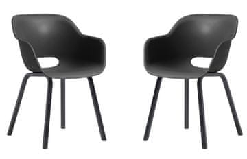 KETER Stolica Noa Duo par - grafit, moderna vanjska i unutarnja upotreba