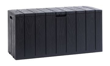 TOOMAX BRAVO Elegantna Plastična Vrtna Kutija 270L - Grafit S Krytom Sjedala