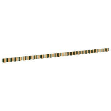 Vidaxl Nadstrešnica Zelena i žuta 580 x 20 cm Platno