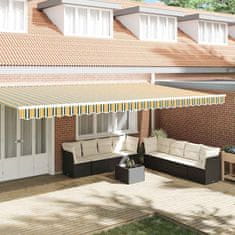 Vidaxl Nadstrešnica Zelena i žuta 580 x 20 cm Platno