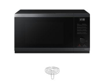 Samsung MG23DG4524AGE2 Mikrovalna pećnica s roštiljem Grafitni čelik 23l 800/1150W Ploča LED zaslon Brzo odmrzavanje Zdravo kuhanje