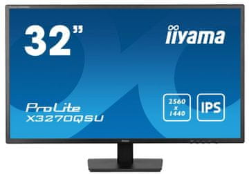 iiyama ProLite X3270QSU-B1 32 WQHD IPS monitor 3ms 100Hz crni