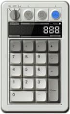 8BitDo Retro 18 Mehanička numerička tipkovnica i kalkulator, N izdanje, bijela