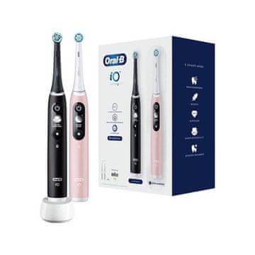 Oral-B IO M6 DUO set magnetskih četkica za zube crne / ružičaste boje pijeska