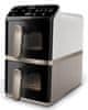 Philips Friteza na vrući zrak Ovi Stacked Dual Basket Airfryer NA462/80 Crna/svileno bijela/svileno bež/bakrena