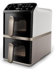 Philips Friteza na vrući zrak Ovi Stacked Dual Basket Airfryer NA462/80 Crna/svileno bijela/svileno bež/bakrena