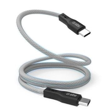 SBS USB-C - 2.0 magnetski kabel 60W 1m sivi