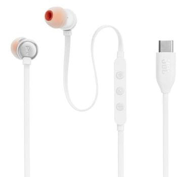 JBL Tune 310C USB-C žičane slušalice bijele boje